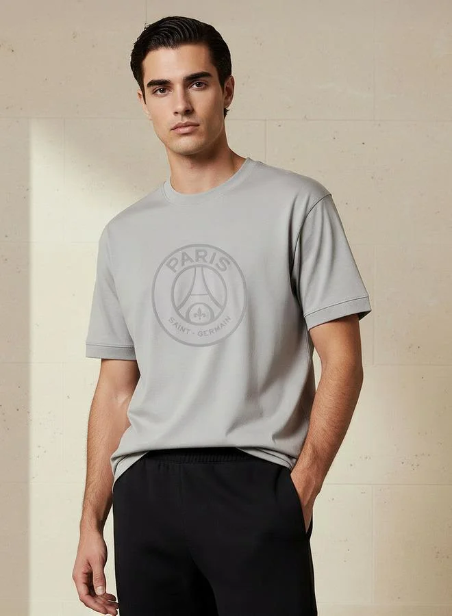 SP Characters Men Regular Fit Crew Neck Short Sleeves Paris Saint-Germain Print T-shirt